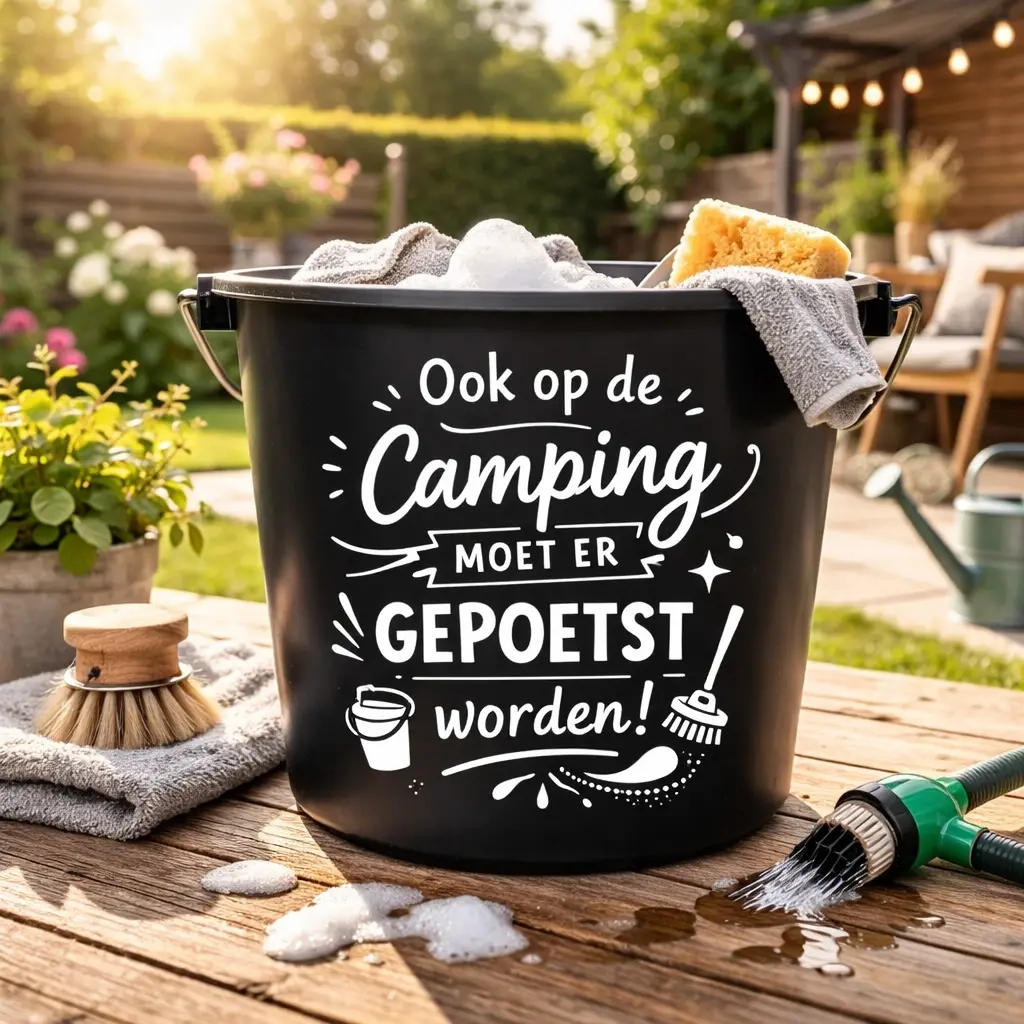 Emmer met tekst camping