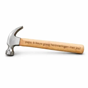 Hamer met tekst