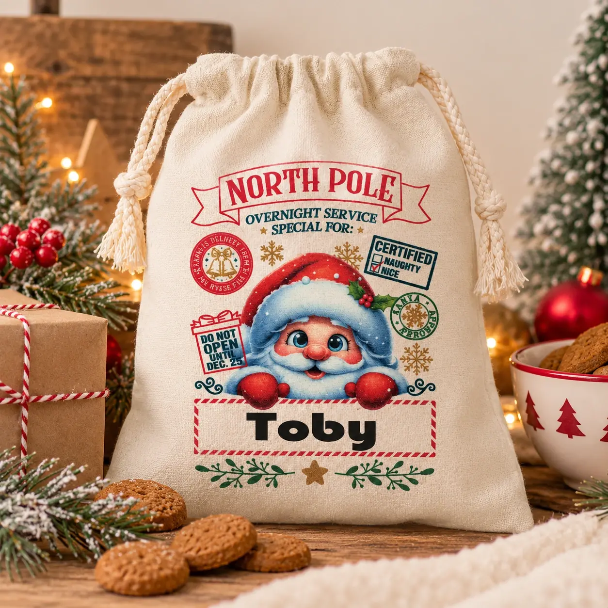kerst cadeauzakjes katoen
