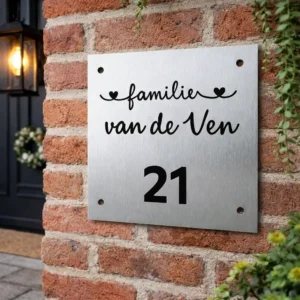 Naambordje voordeur
