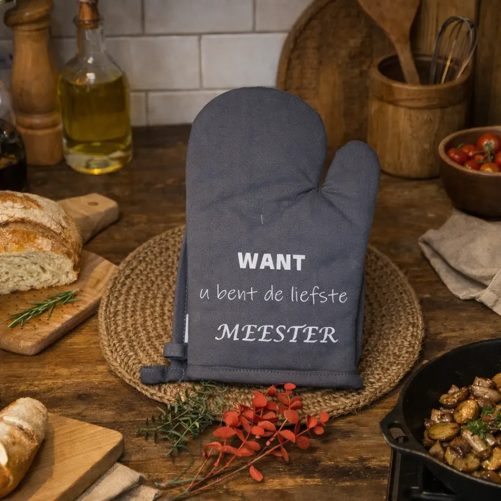 Gepersonaliseerde ovenwant met pannenlap - Afbeelding 2