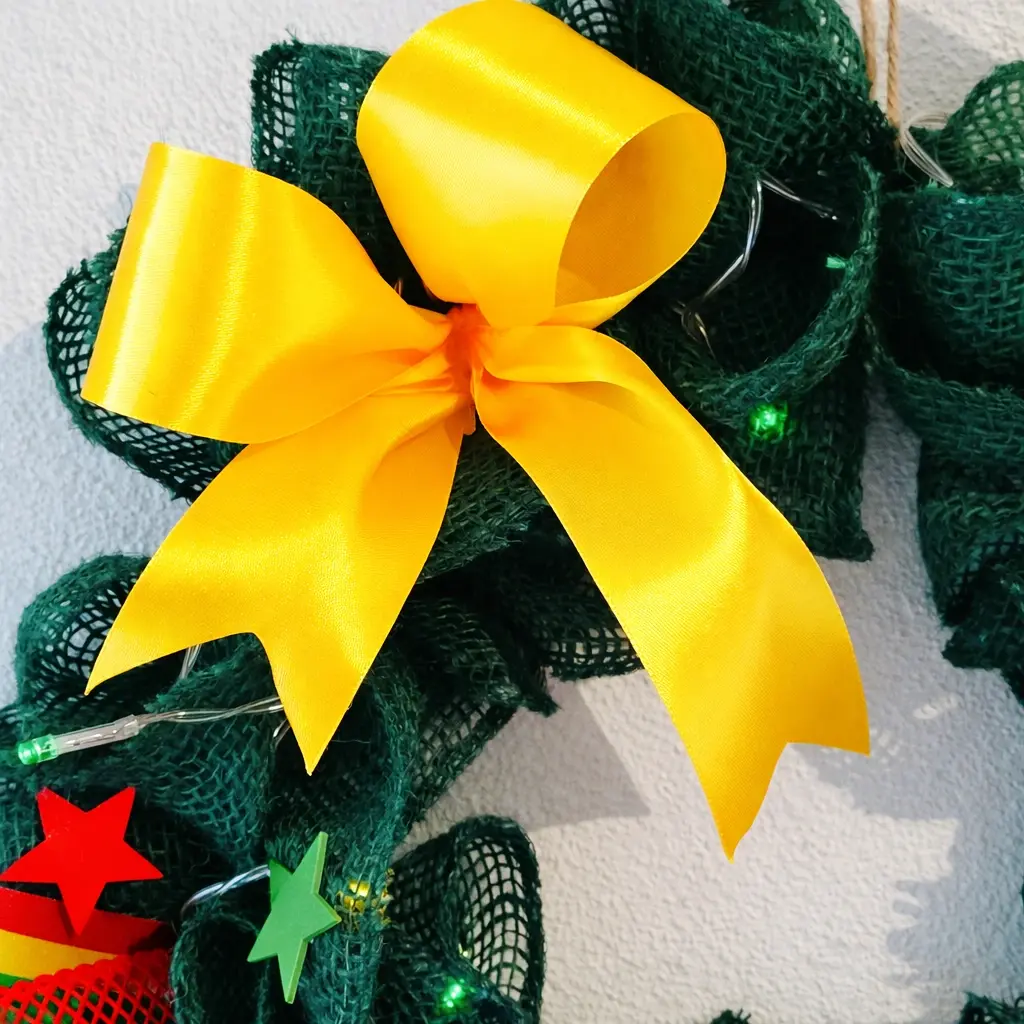 carnaval krans van jute - Afbeelding 2