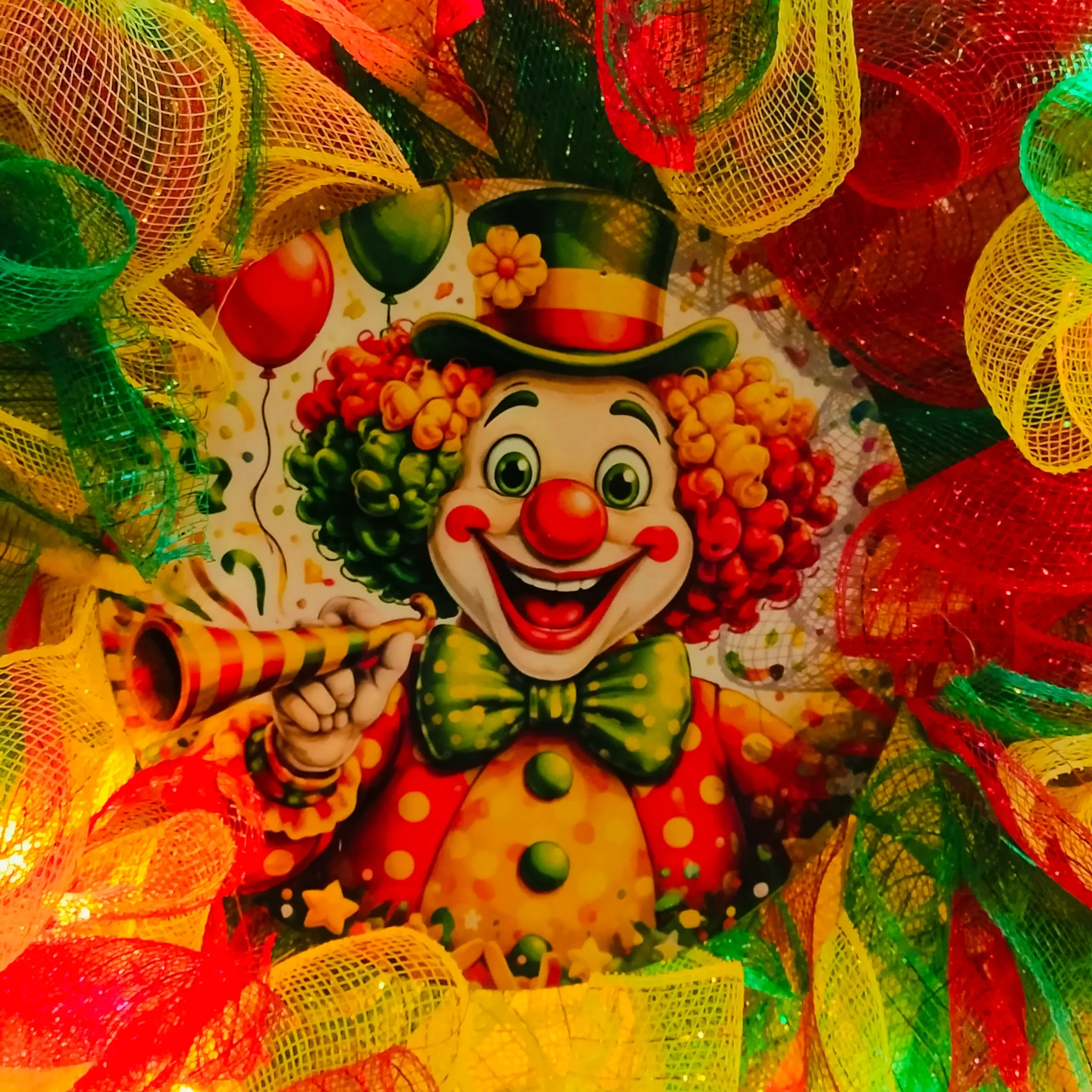 carnaval krans met verlichting - Afbeelding 3