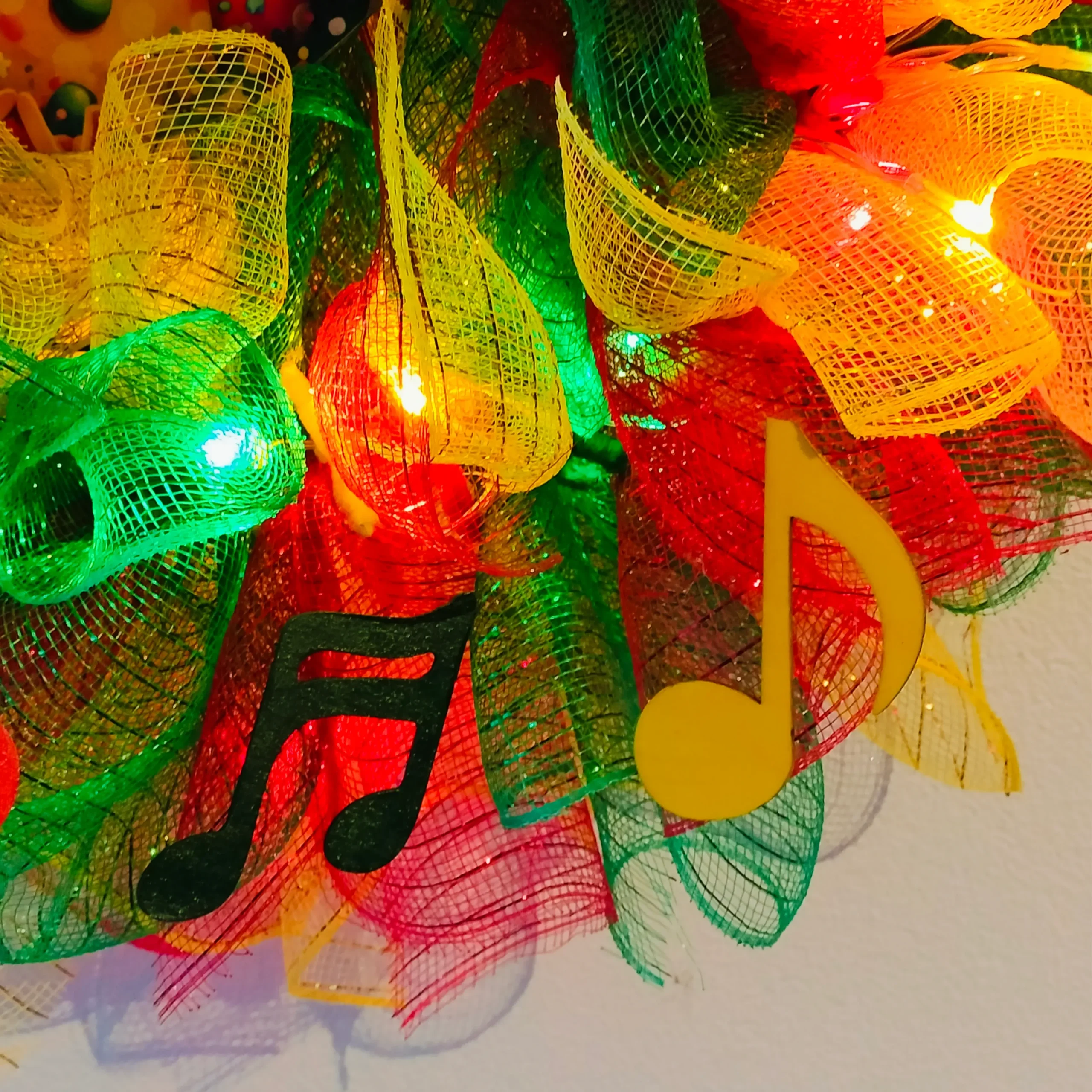 carnaval krans met verlichting - Afbeelding 2