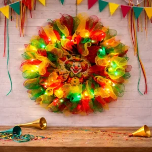 carnaval krans met verlichting