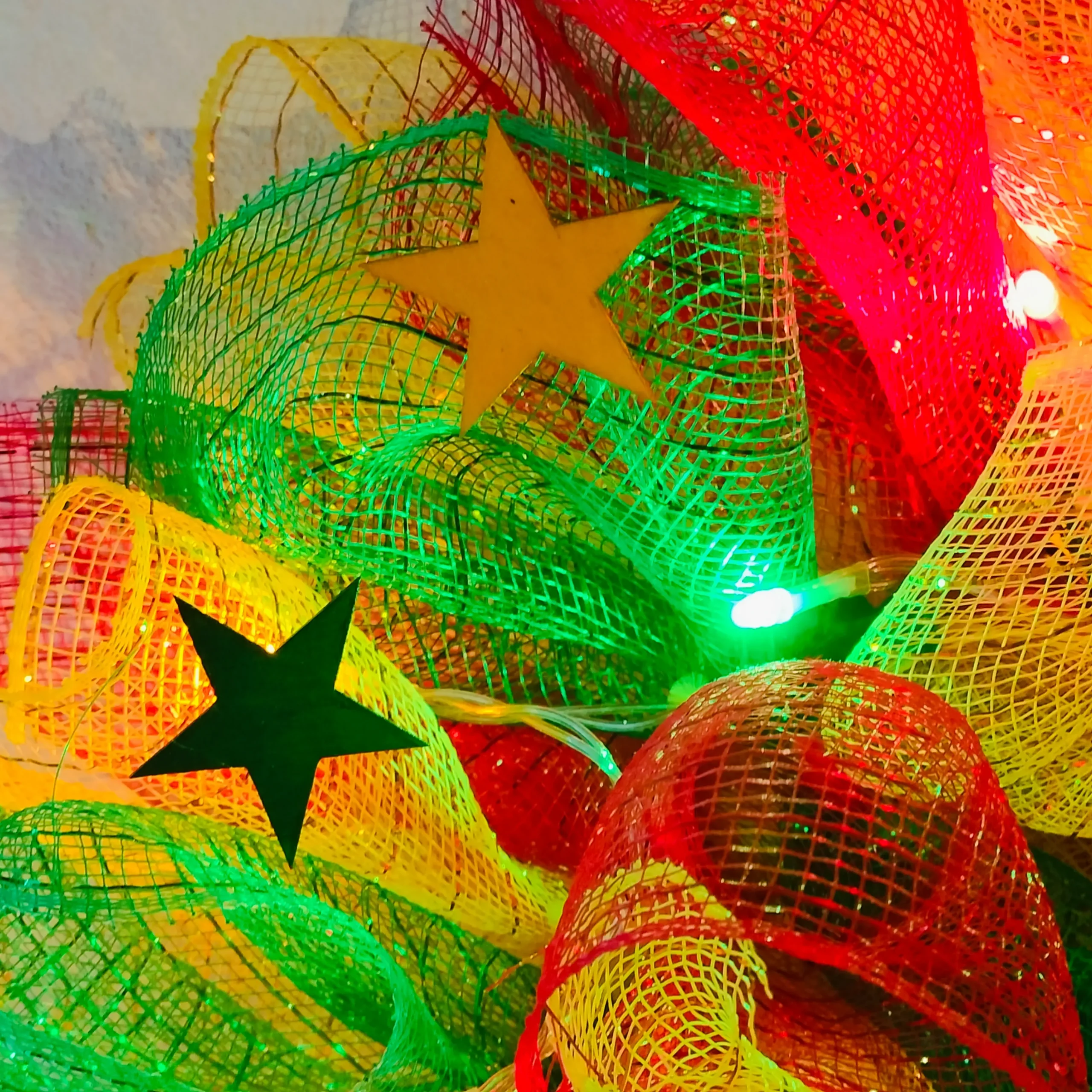 carnaval krans met verlichting - Afbeelding 5