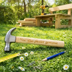 hamer met tekst klus plezier