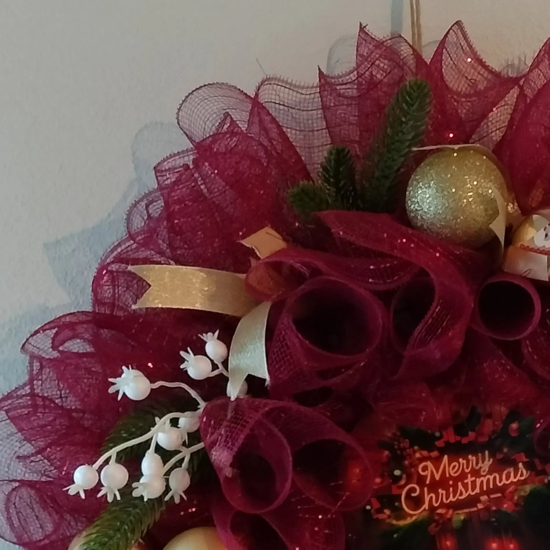 Kerstkrans rood - Afbeelding 3