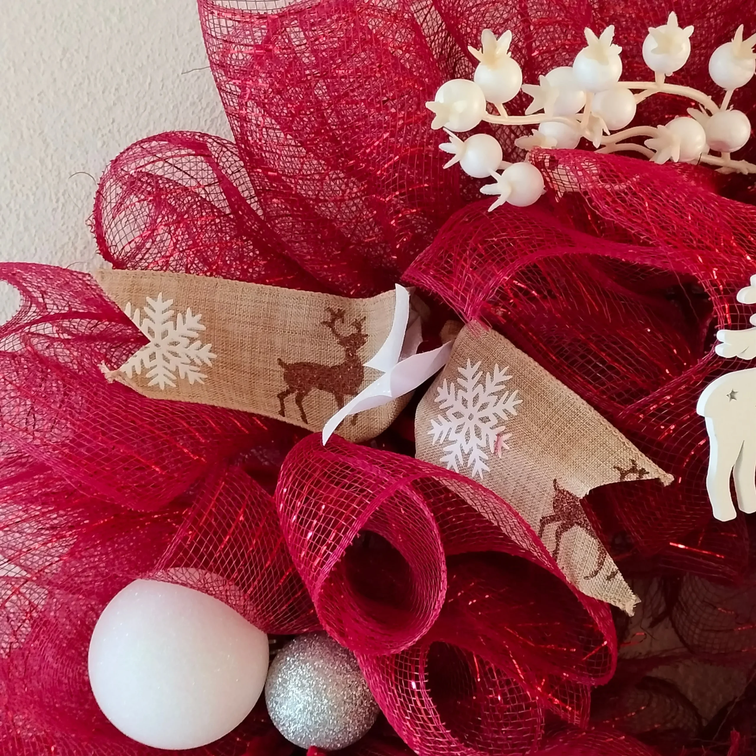 Kerstkrans rood - Afbeelding 5