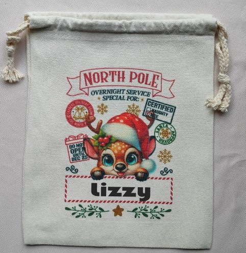 Kerst cadeau zakjes met naam - Afbeelding 2