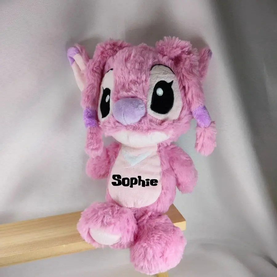 Knuffel met naam roze