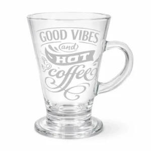 koffieglas met tekst