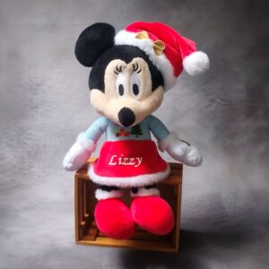 Kerst knuffel met naam in de vorm van Minie mouse