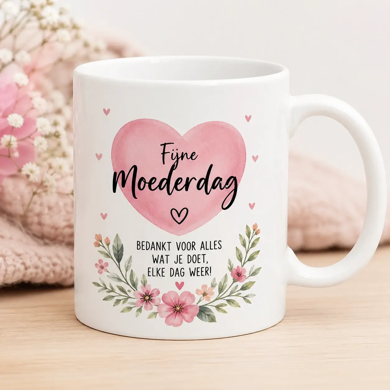 mok met tekst