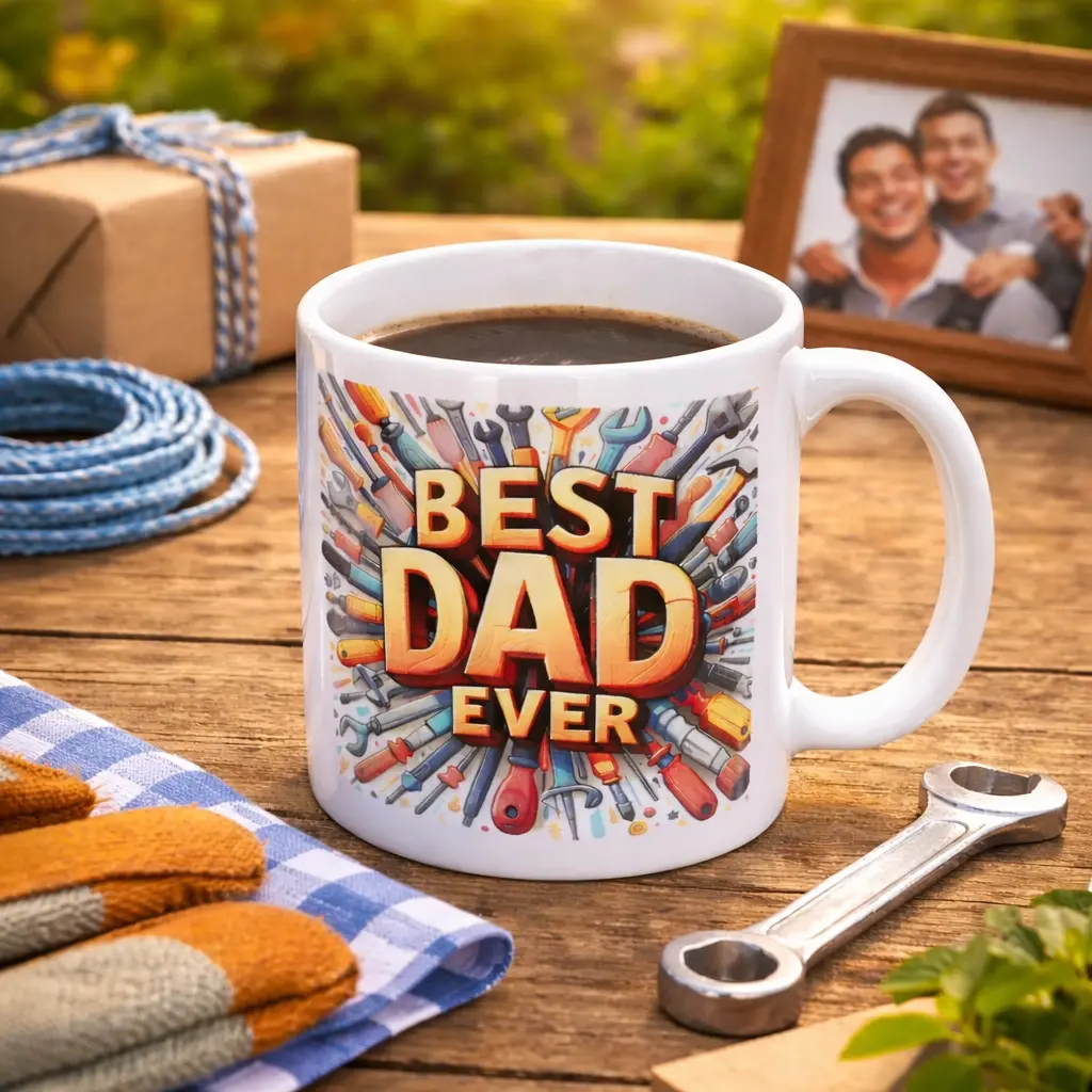 mok met afbeelding voor vaderdag