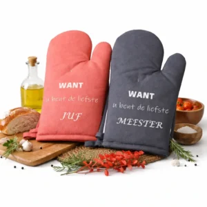 Gepersonaliseerde ovenwant met pannenlap