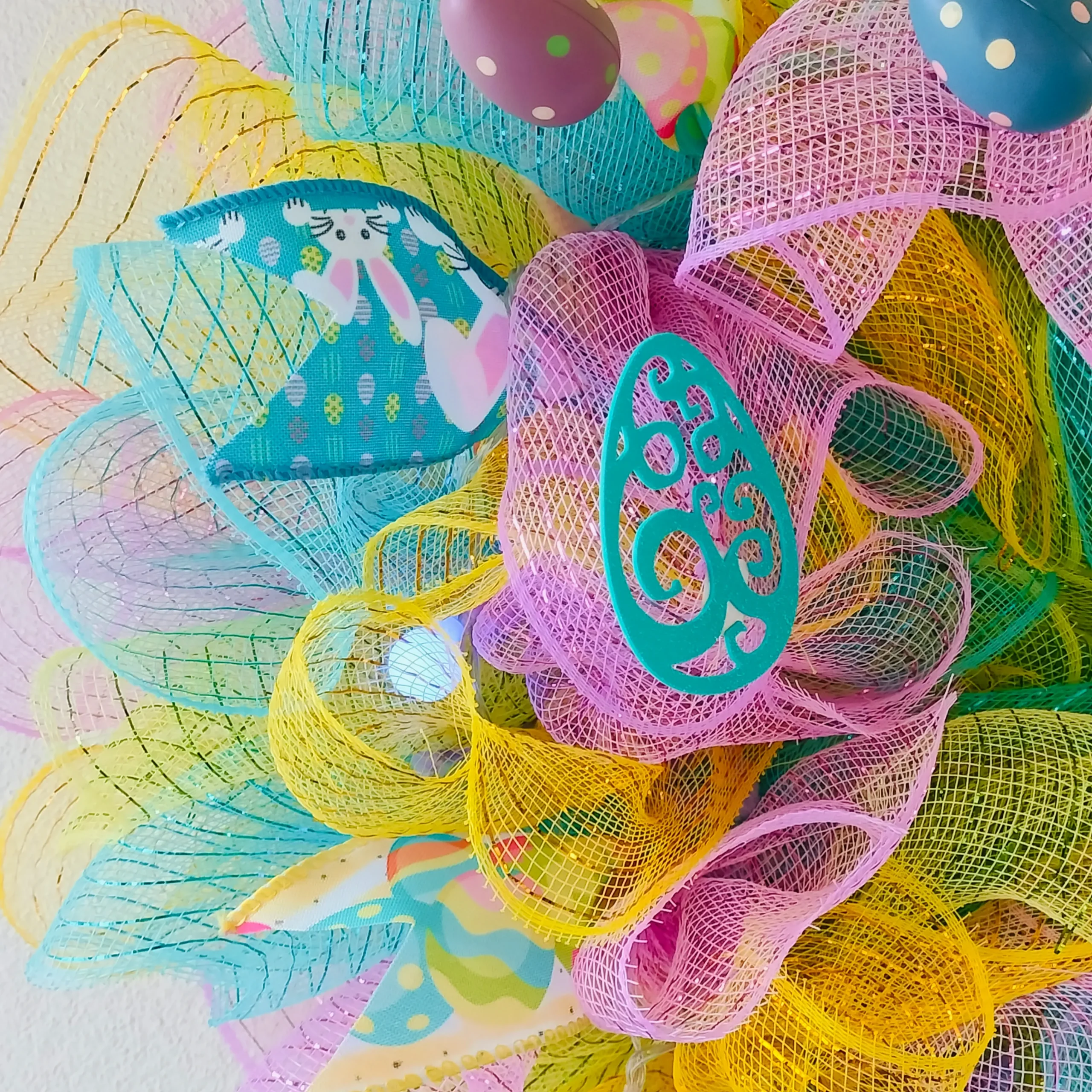 paaskrans met lampjes decomesh