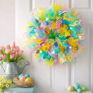 paaskrans met lampjes sfeerfoto