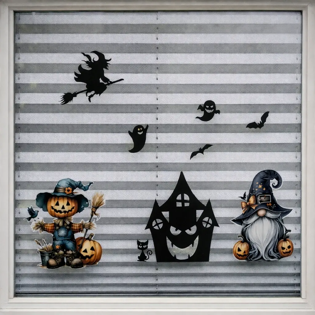 halloween herbruikbare raamstickers