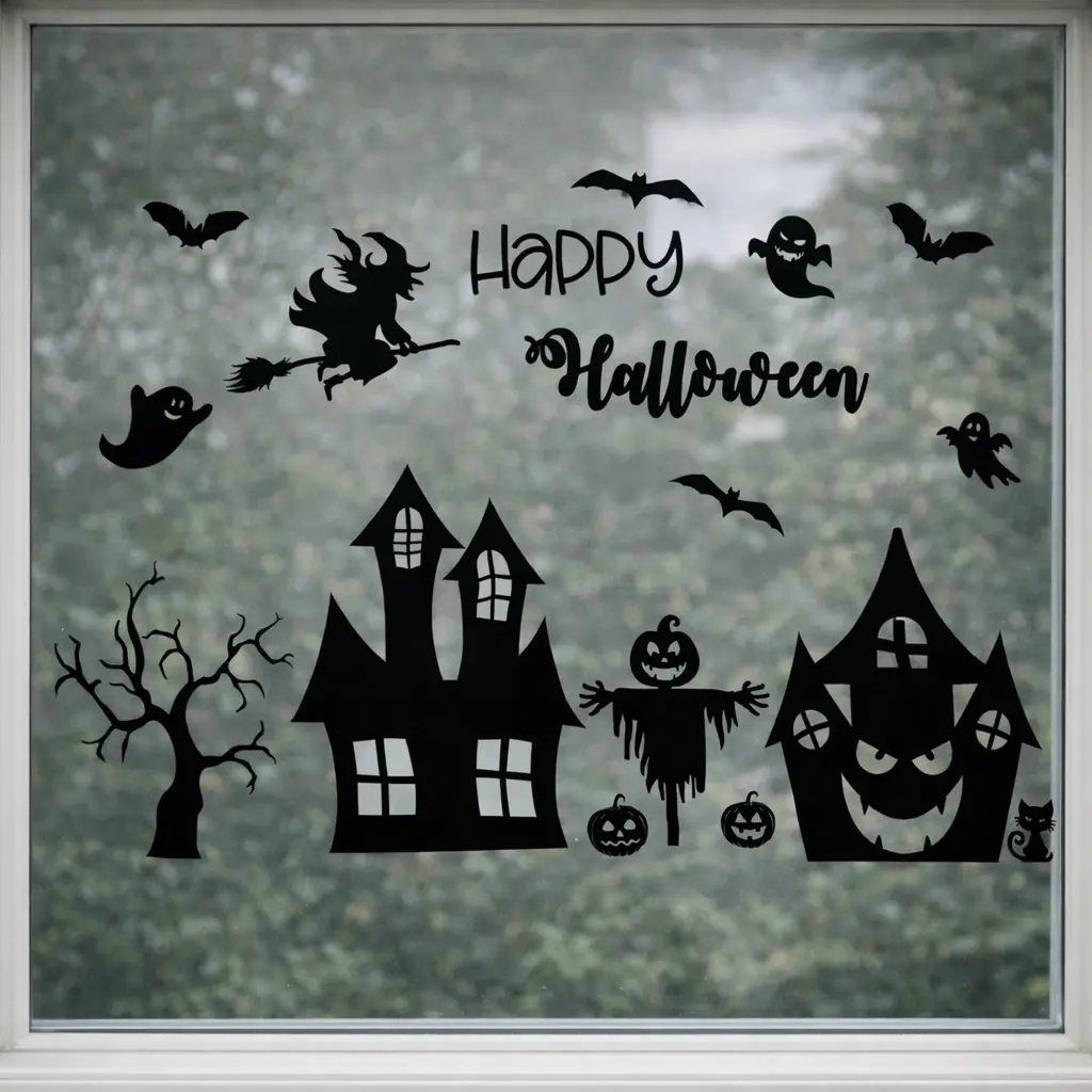 halloween herbruikbare raamstickers