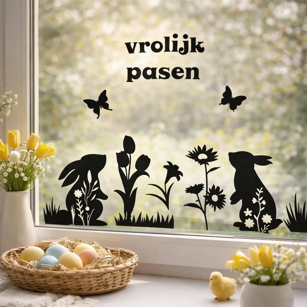 herbruikbare raamstickers pasen