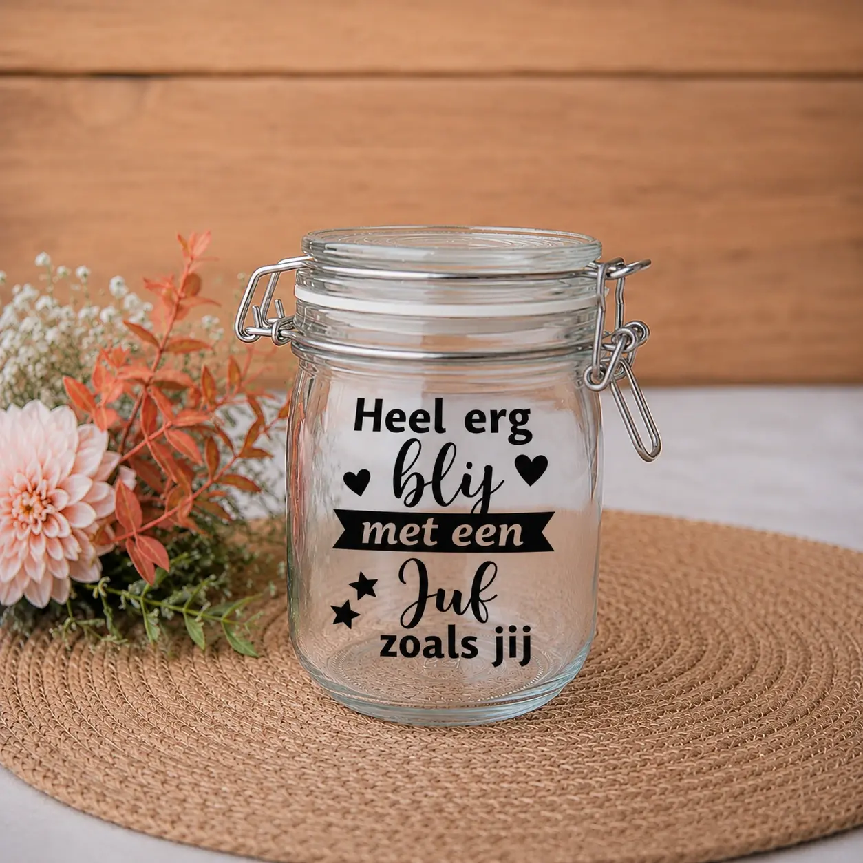 Snoeppot met tekst – eindschooljaar cadeau voor juf of meester - Afbeelding 3