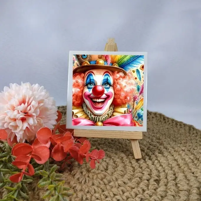 tegel met afbeelding carnaval masker