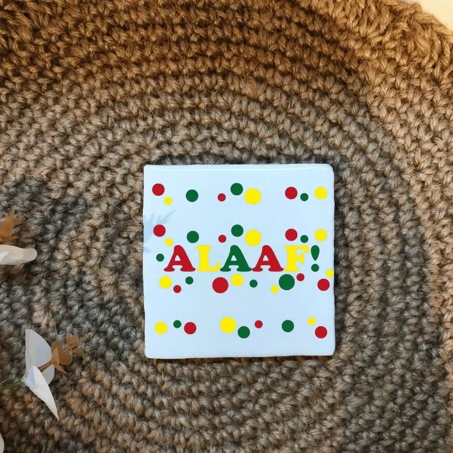 tegel met afbeelding carnaval confetti