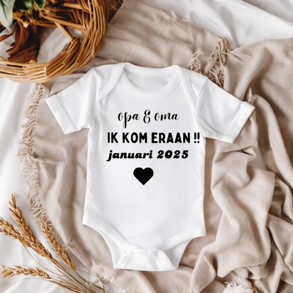 romper met tekst datum