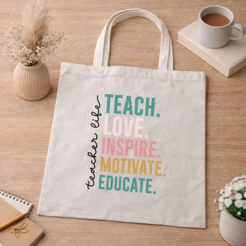 canvas tas voor de juf