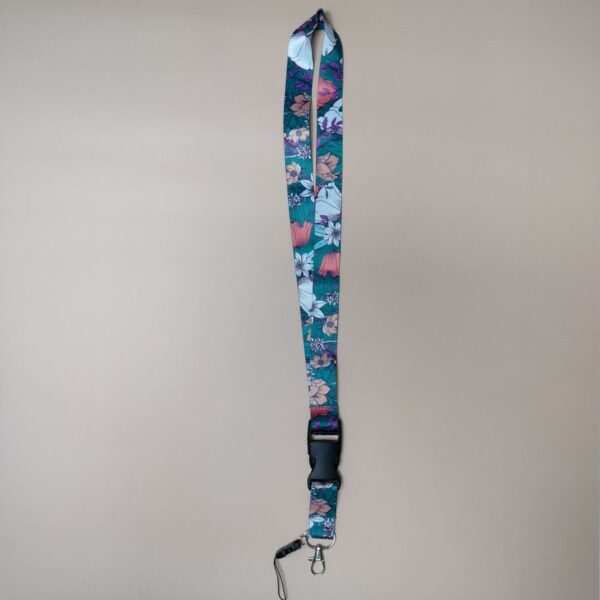 keycord met naam in blauw. In diverse kleuren beschikbaar