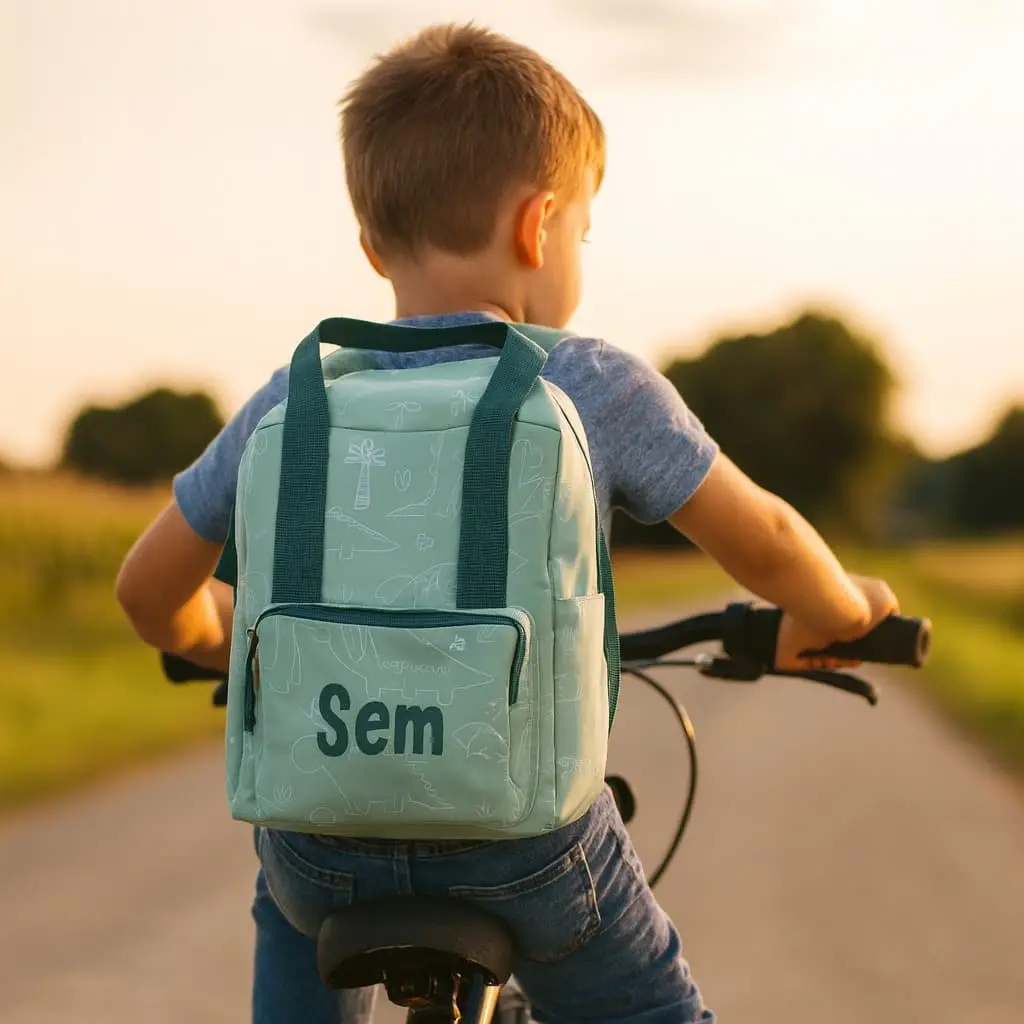 kinderrugzak met naam groen