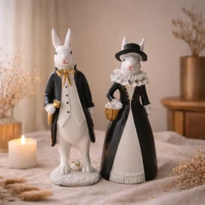 Paashaas setje zwart wit