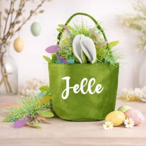 paasmandje met naam groen