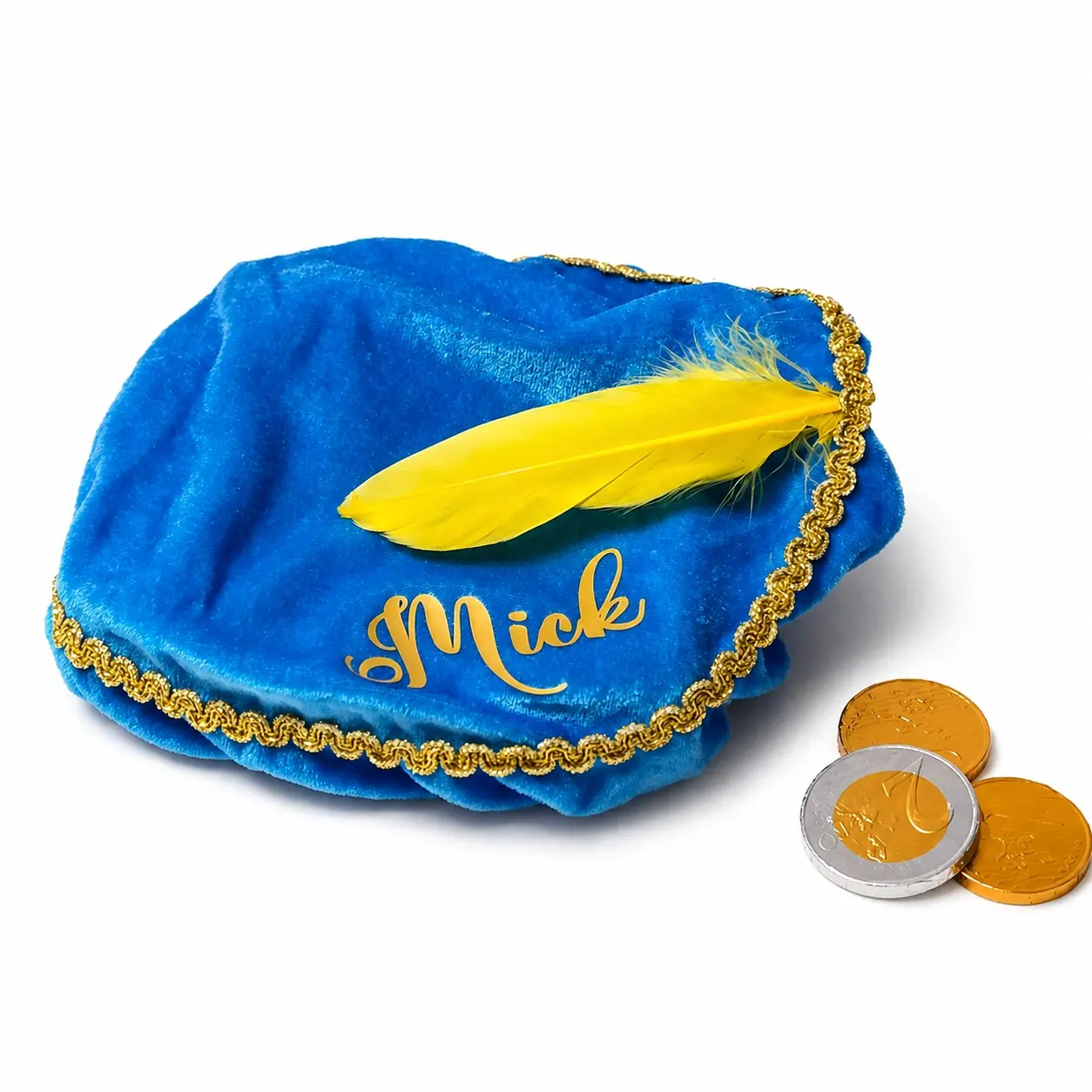 Pietenmuts met naam blauw
