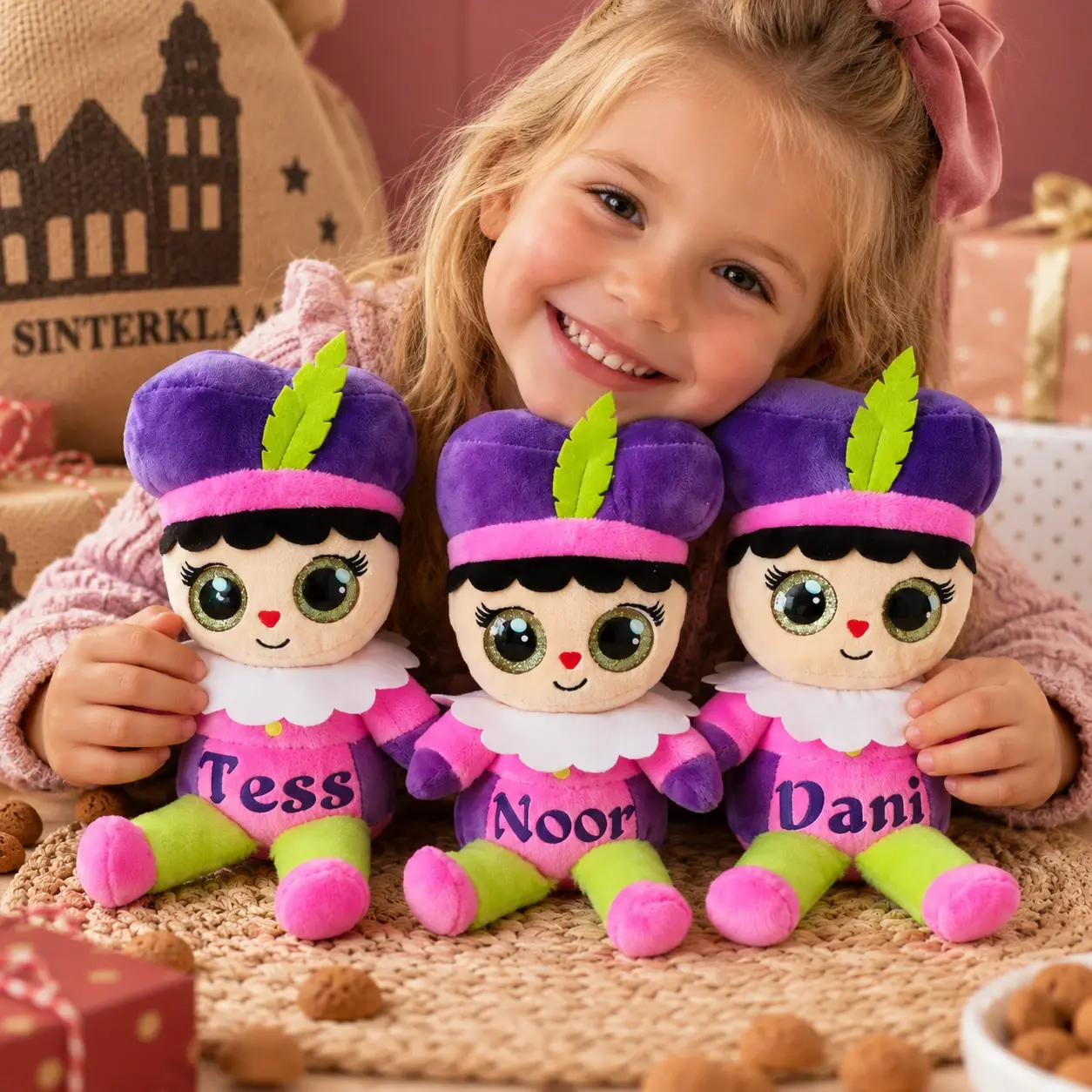 Pieten knuffel met naam