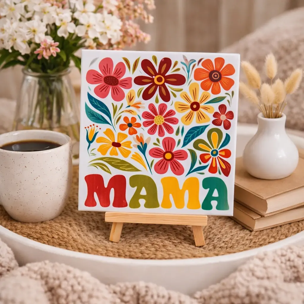 moederdag tegel met tekst - Afbeelding 2