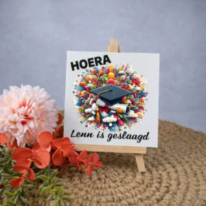 tegel met afbeelding geslaagd