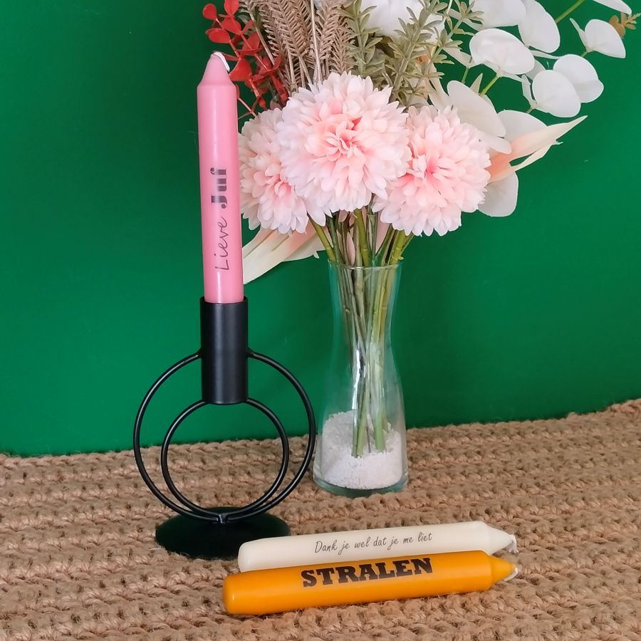 Gepersonaliseerde kaarsen naar wens.