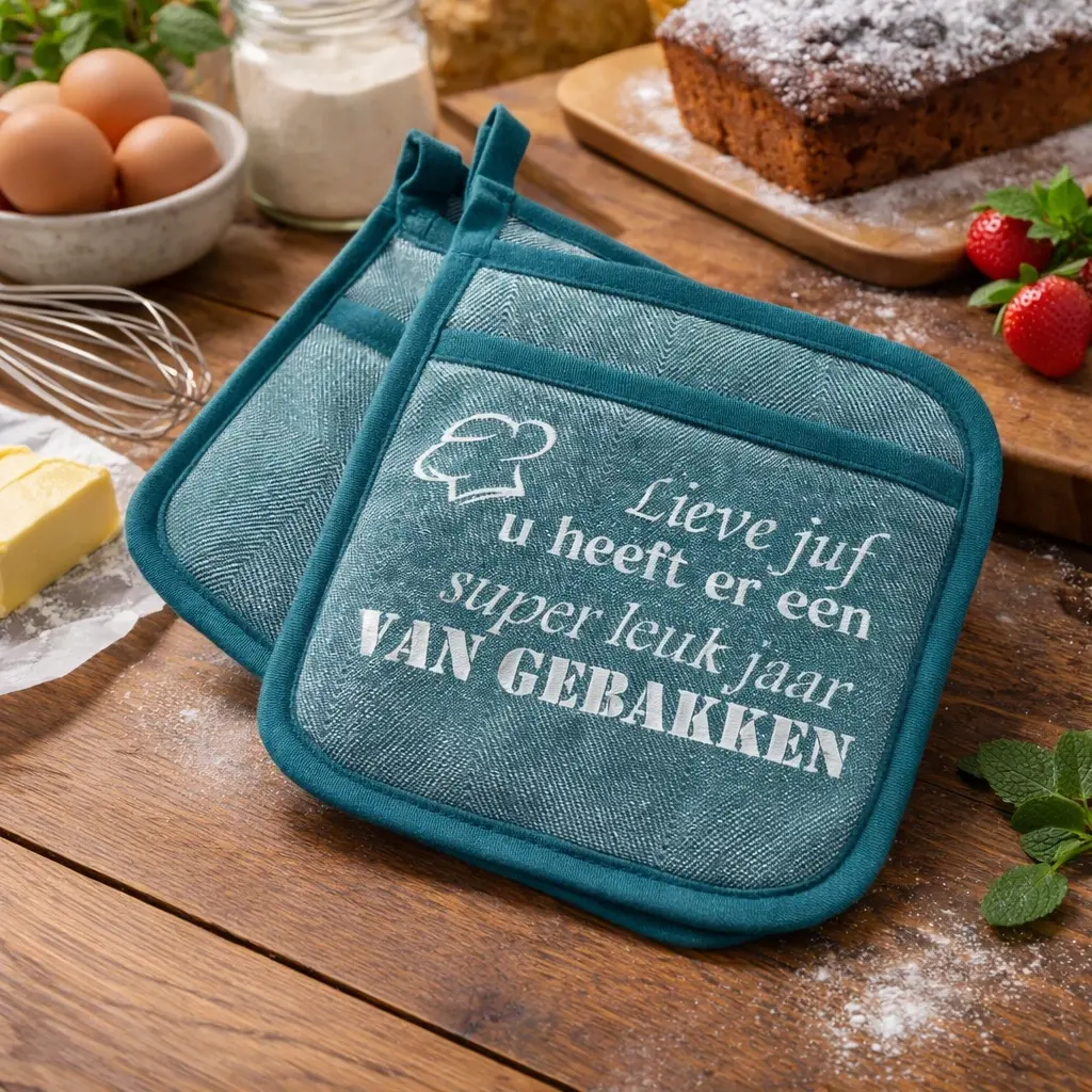 Pannenlap met tekst - Afbeelding 3