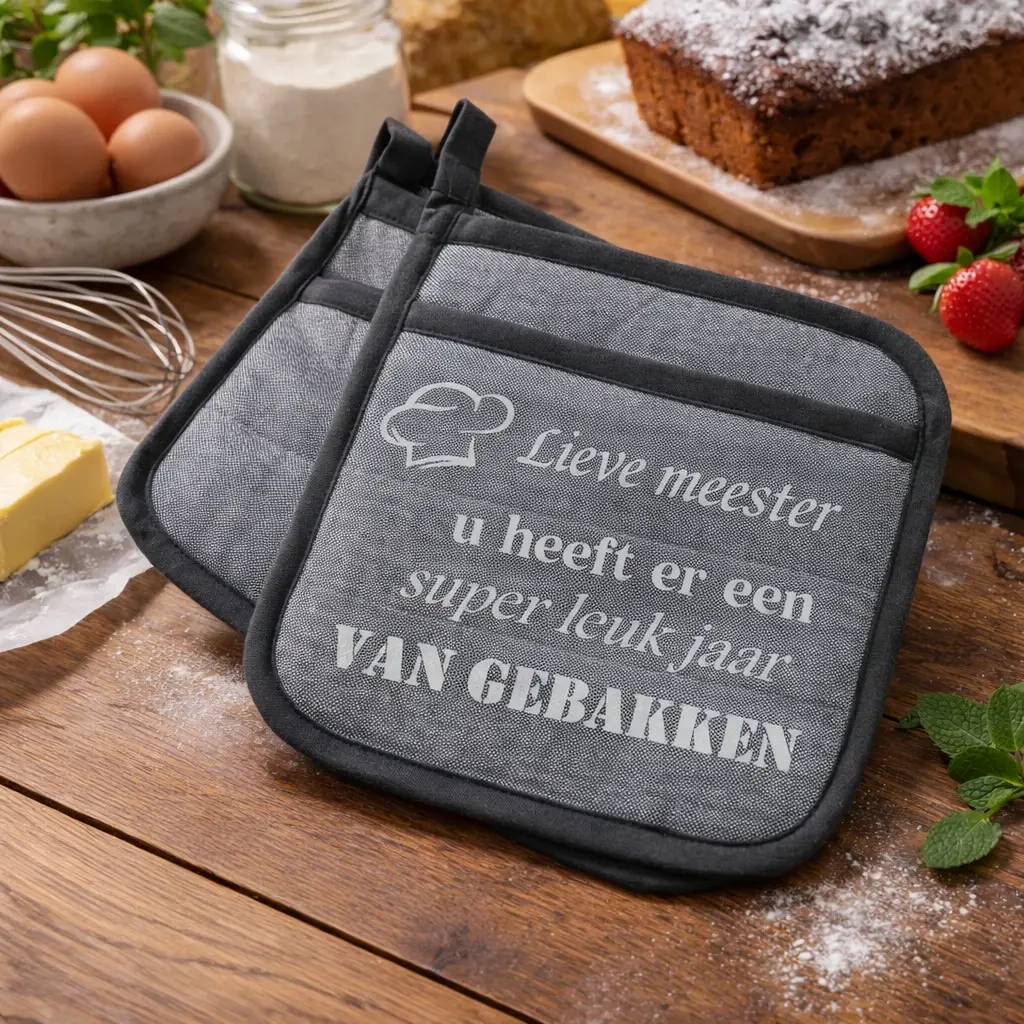 Pannenlap met tekst - Afbeelding 2