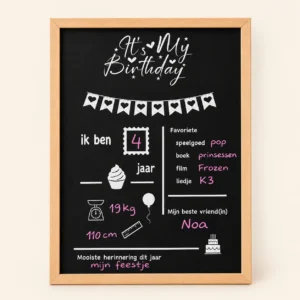 Krijtbord verjaardag