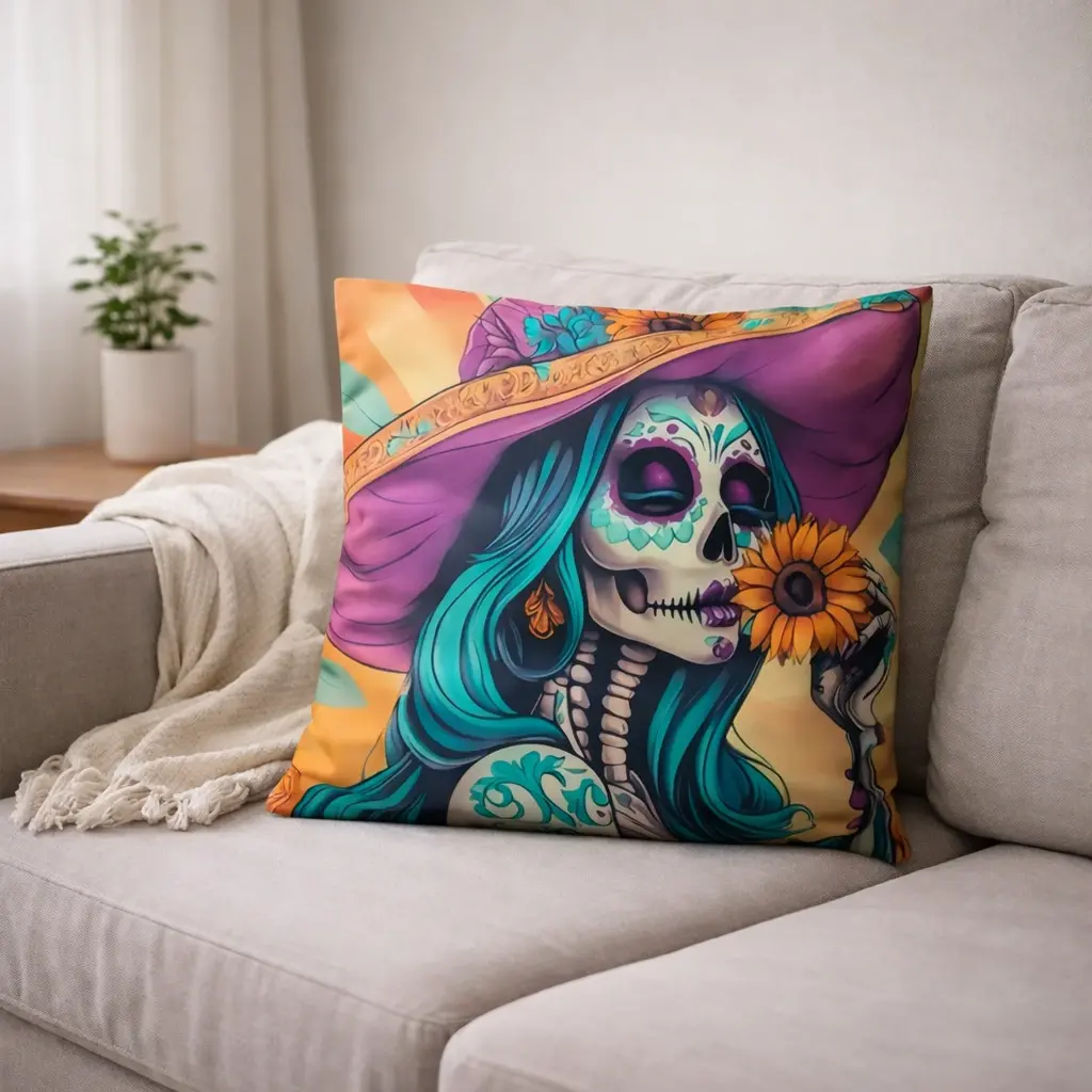 Halloween kussenhoes skull