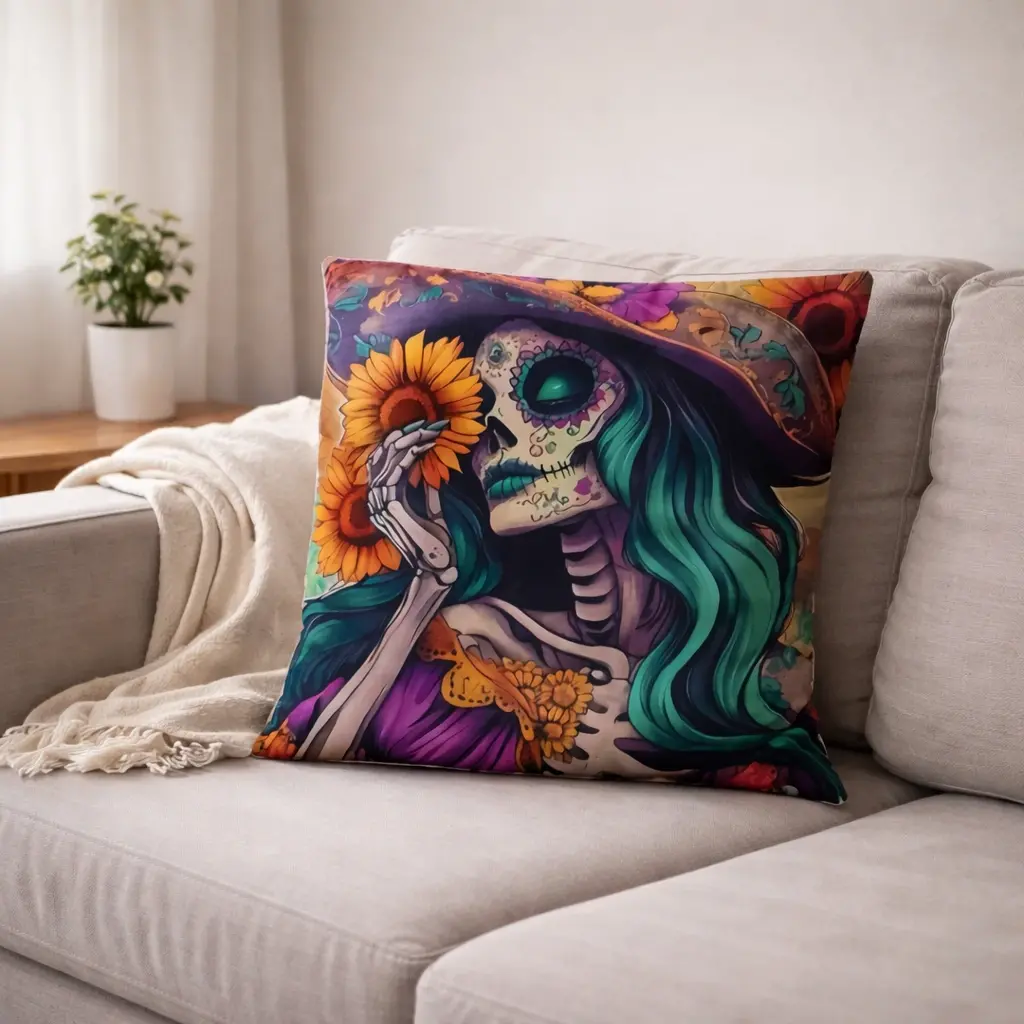 Halloween kussenhoes skull