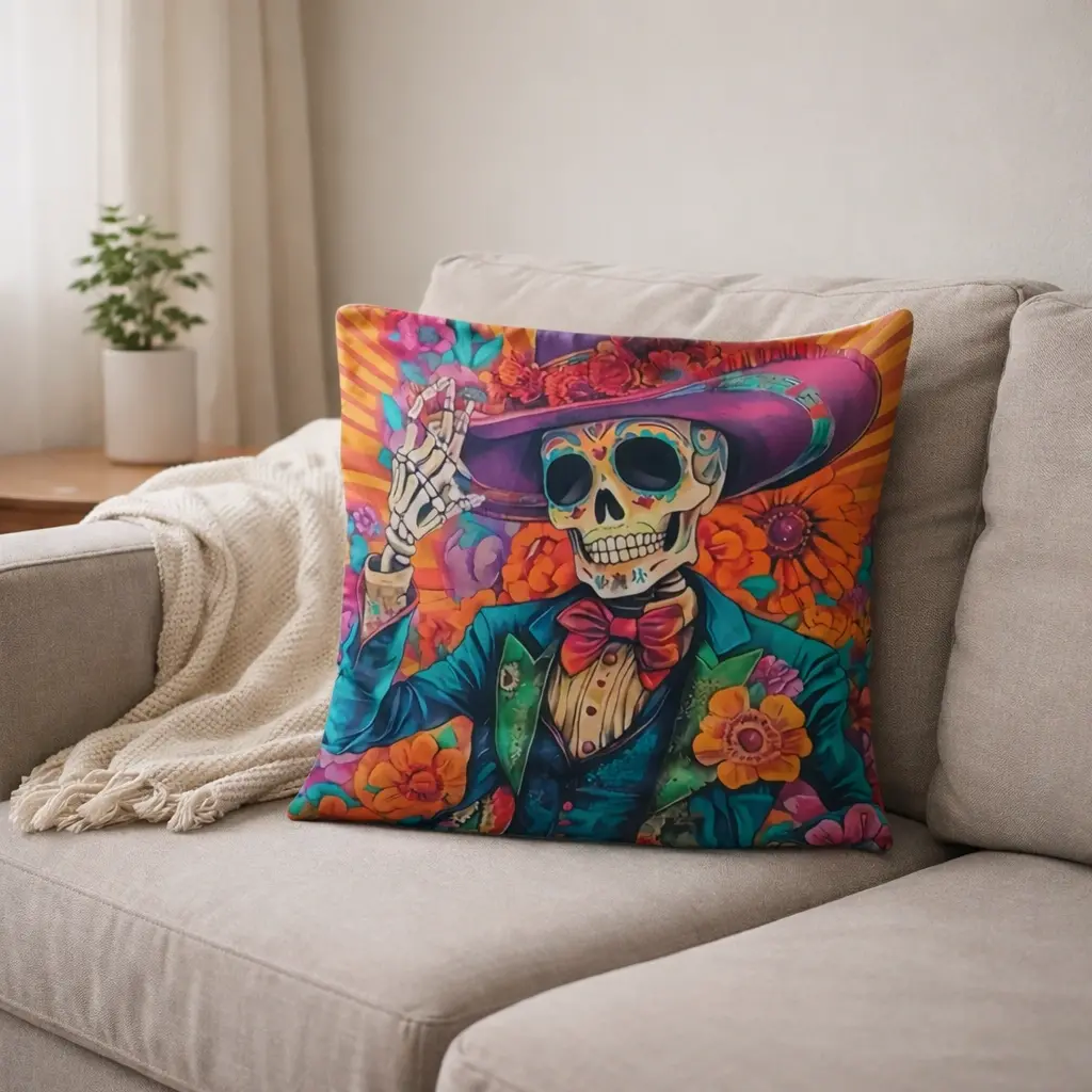 Halloween kussenhoes skull