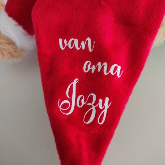 knuffel kerstbeer met naam - Afbeelding 3