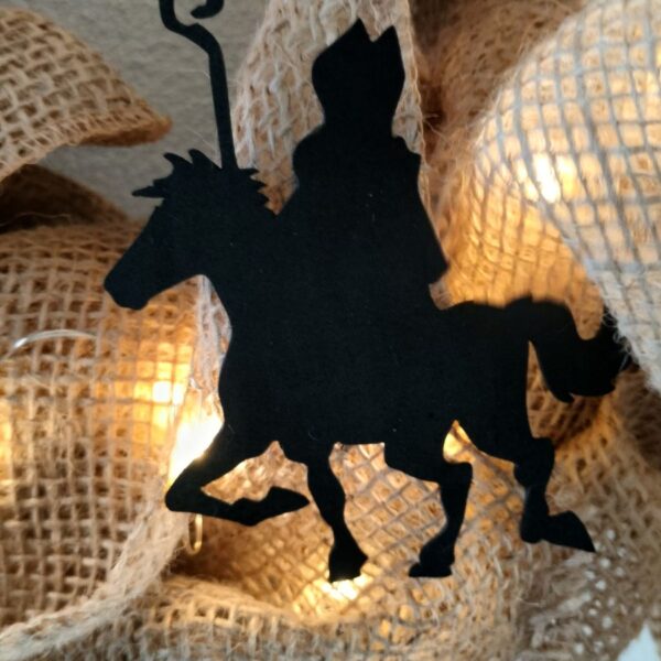 Sinterklaas krans decoratie in jute en foam