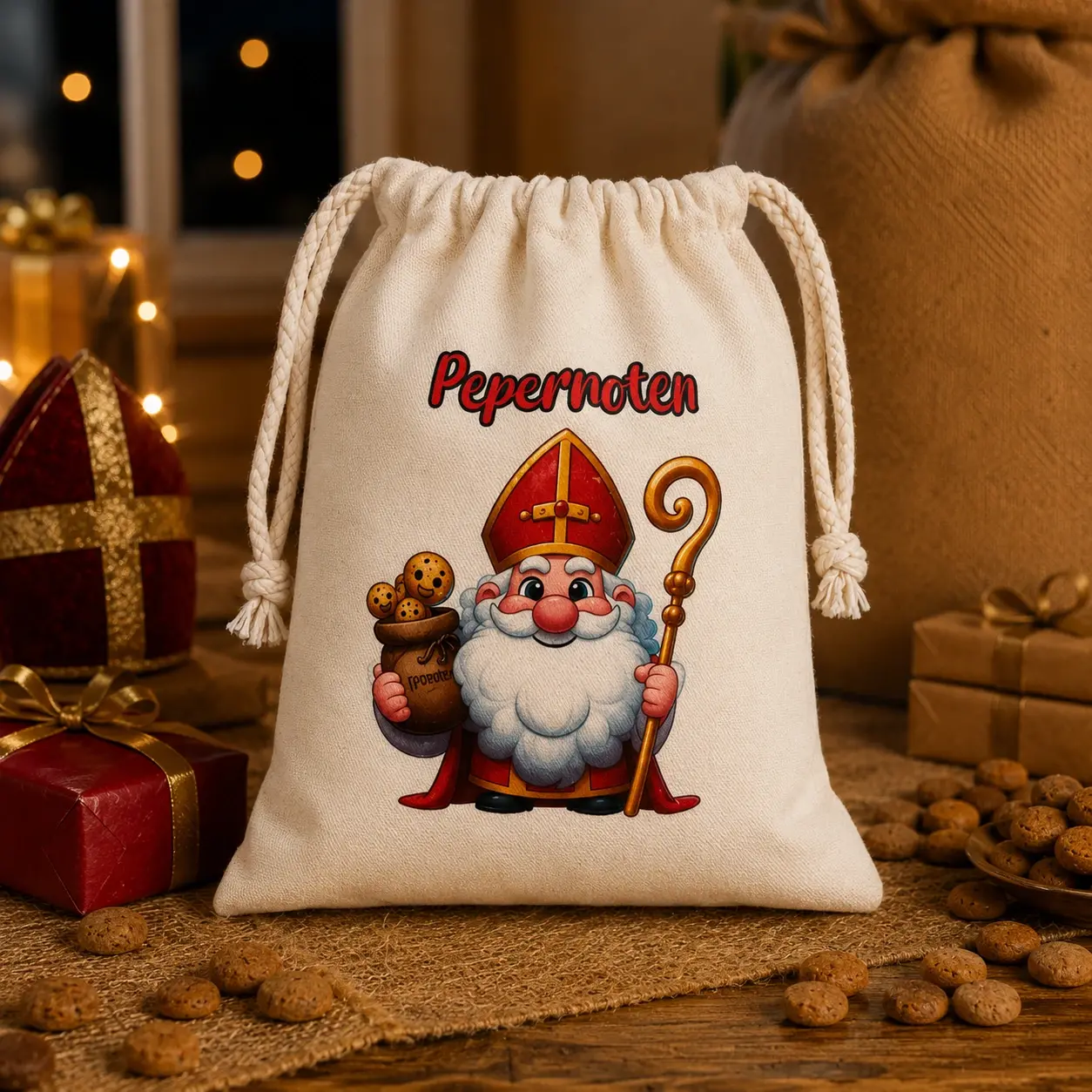 pepernotenzakje met afbeelding