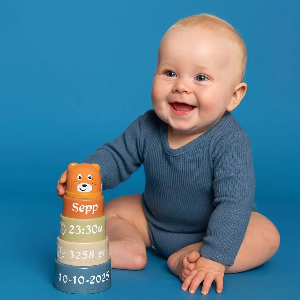 Stapeltoren met naam Sepp