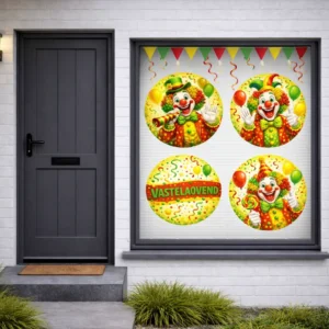 Herbruikbare raamsticker carnaval